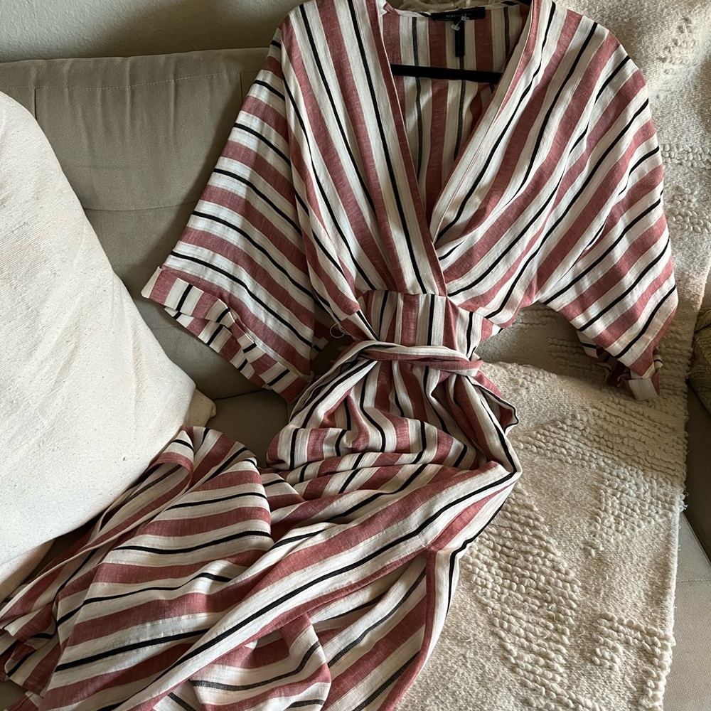 BcbgMaxazria Linen Cotton Maxi Dress